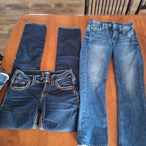 Silver Jeans Women's Boot Cut Denim in Medium and Dark Blue Washes